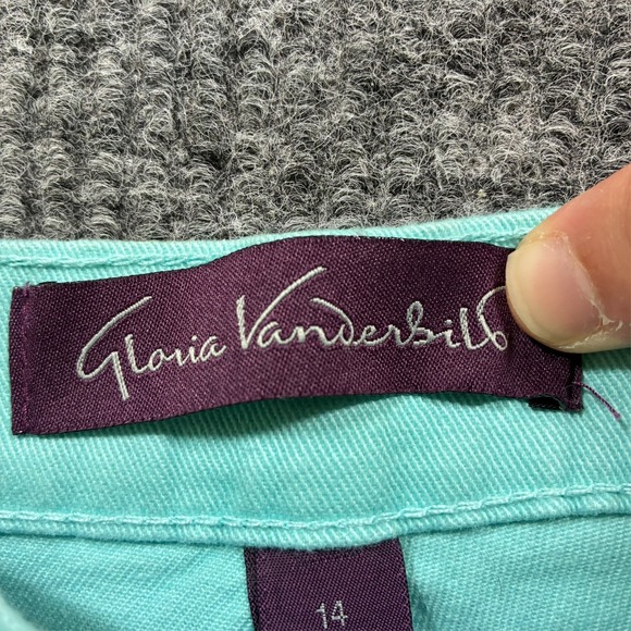 Gloria Vanderbilt Amanda Womens Straight Pants Size 14 Aqua Stretch High Rise - Picture 3 of 12
